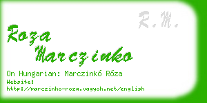 roza marczinko business card